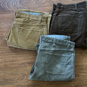 Men's Corduroy Jeans in Gray , Tan & Dark Brown  **3 pairs!!***